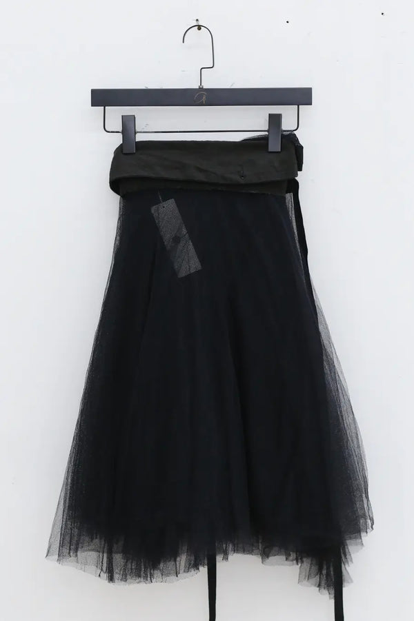 marc le bihan black wrap skirt 2572 E23 black PMLB1